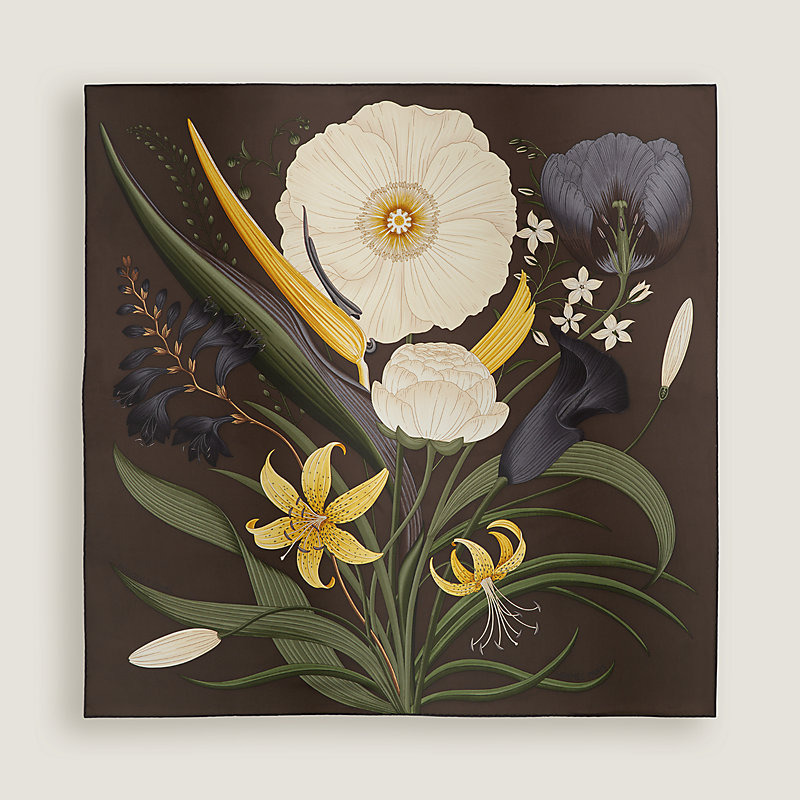 Bouquet Final scarf 90 - Purple | Hermès USA